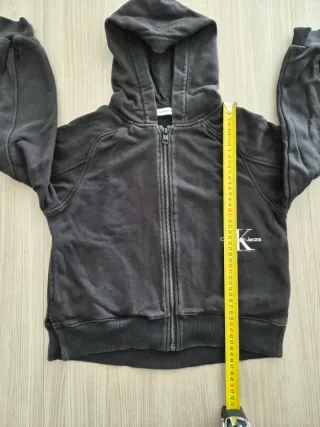 Felpa Nero Antracite con zip Calvin Klein 10 anni