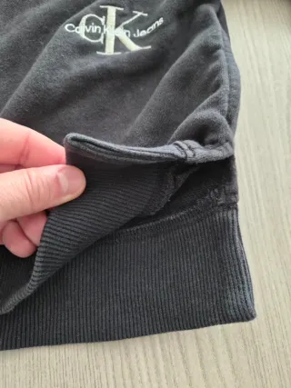 Felpa Nero Antracite con zip Calvin Klein 10 anni