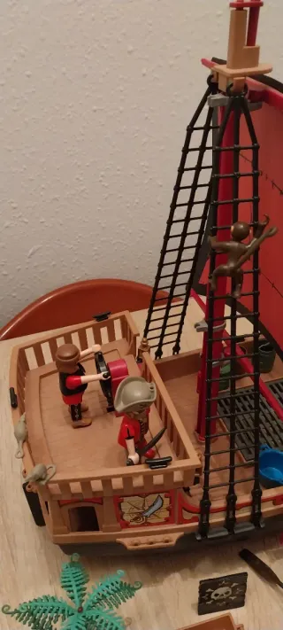 Playmobil,barco,lote,piratas,fortaleza,isla