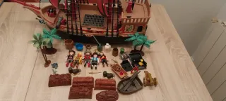 Playmobil,barco,lote,piratas,fortaleza,isla