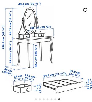 Tocador Ikea Hemnes Blanco