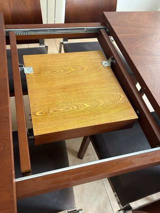 Mesa comedor extensible con 6 sillas