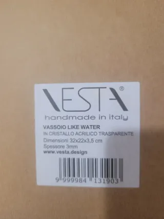 Vassoio in cristallo acrilico