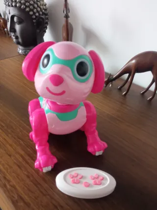 Perro electrónico interactivo rosa