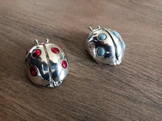 Coccinelle portagioie argentate