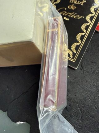 Encendedor Cartier Lacado Oro y Rojo Nuevo