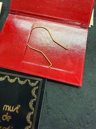 Encendedor Cartier Lacado Oro y Rojo Nuevo