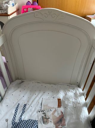 Cuna Glamurs Tramas con colchón y funda