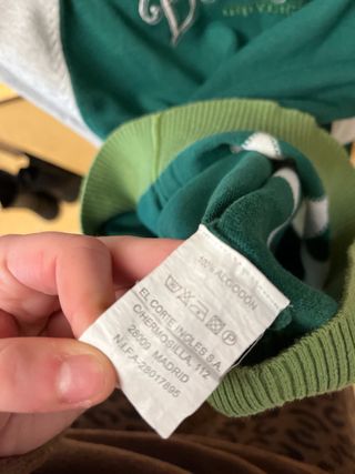 Jersey rombos niño verde y blanco Talla 10-11 años