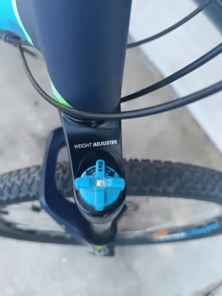 Bicicleta MTB Btwin Azul y Verde