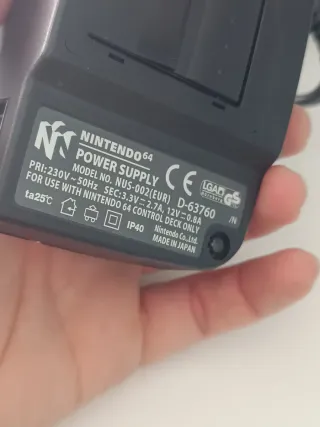 Cargador Nintendo 64. PAL EUR