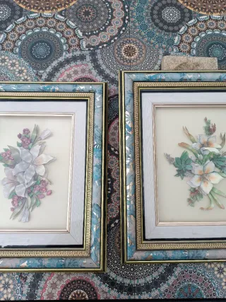 2 Cuadros Decorativos Flores