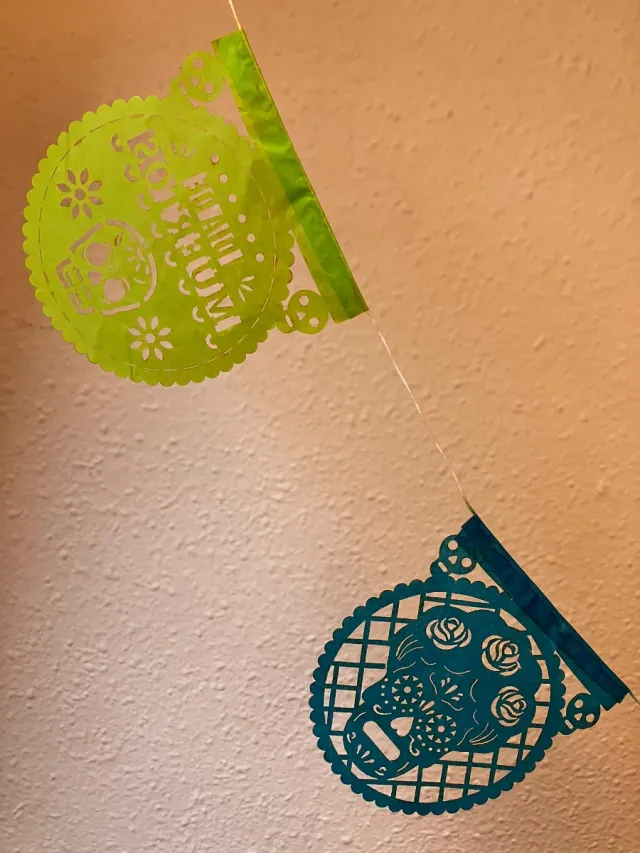 Banderitas Mexicanas Día de Muertos