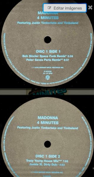 Vinilo Doble 2 - Madonna 4 Minutes