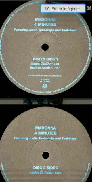 Vinilo Doble 2 - Madonna 4 Minutes