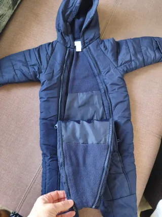 Mono de nieve azul para bebé