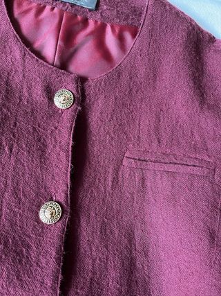 Chaqueta tipi Chanel granate talla 42