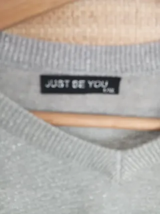 Jersey gris cuello pico Talla L