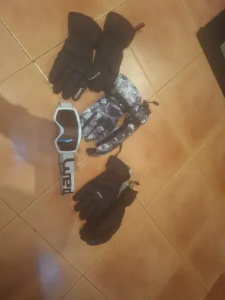 Lote 3 pares guantes Wed'ze y REGALO gafas 12 a 15