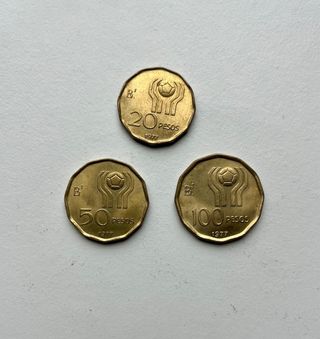 Monedas Mundial Fútbol Argentina 78 20, 50, 100 $