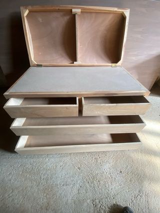 Arcón  de madera con cajones