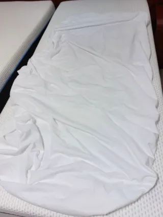 2 Fundas de colchón de algodón blanco