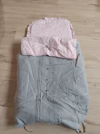 Saco silla paseo gris y rosa
