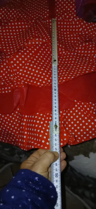 Vestito Carnevale Bambina6/7 anni Spagnola Pois Ro