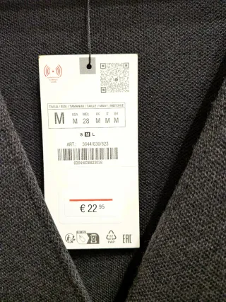 Cardigan Zara gris marengo botones joya Talla M