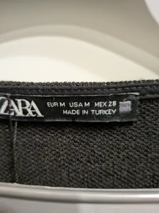 Cardigan Zara gris marengo botones joya Talla M