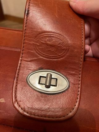 Bolso de cuero auténtico vintage – estilo clásico