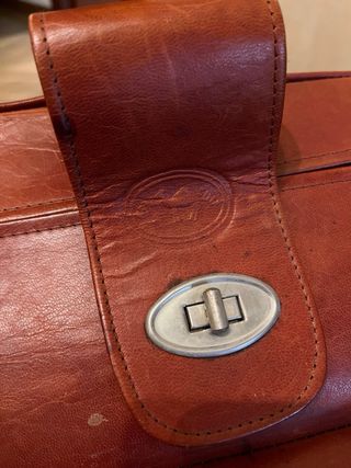 Bolso de cuero auténtico vintage – estilo clásico