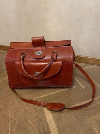 Bolso de cuero auténtico vintage – estilo clásico