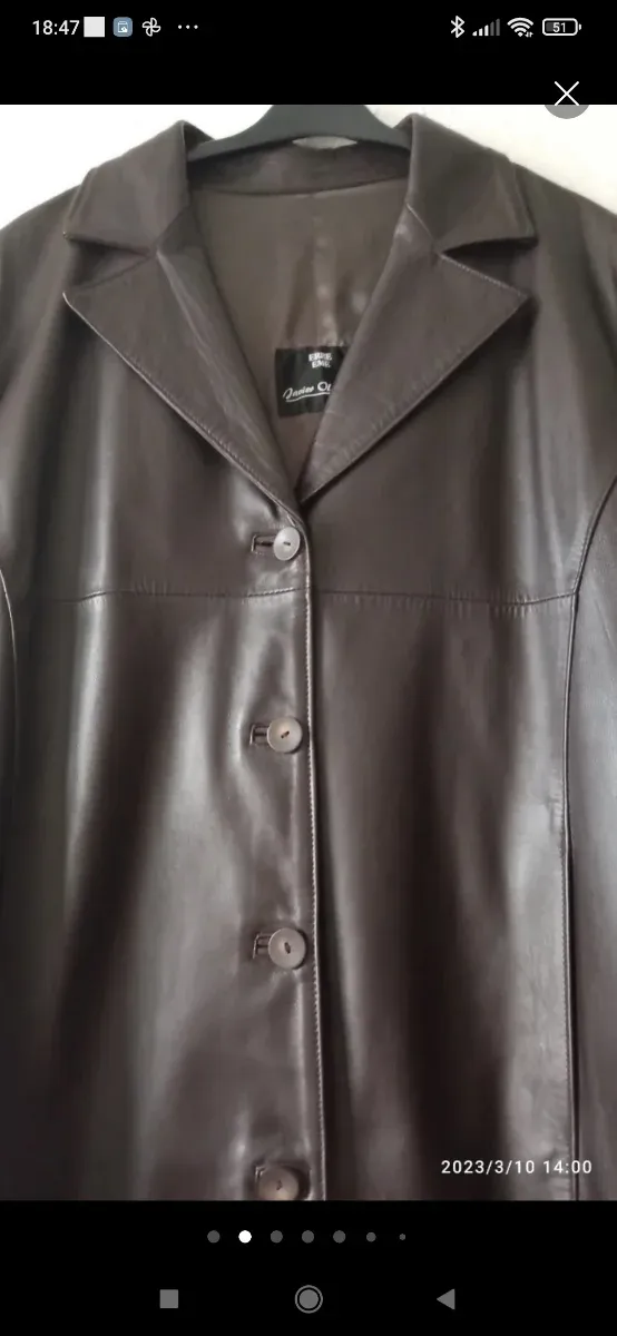 Abrigo de piel largo negro