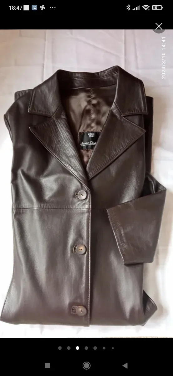 Abrigo de piel largo negro