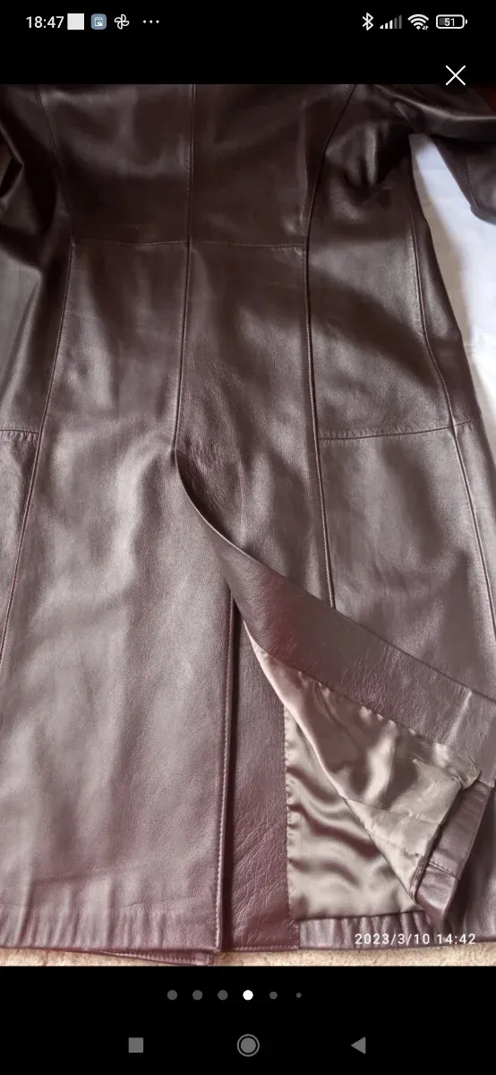 Abrigo de piel largo negro