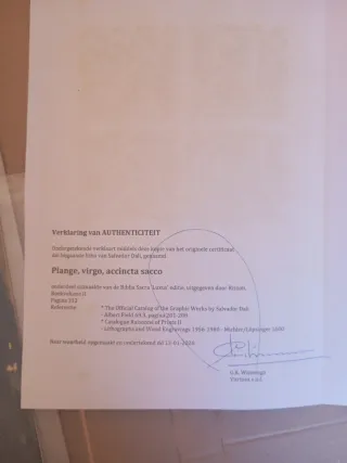 Litografía Virgen Salvador Dalí 1964