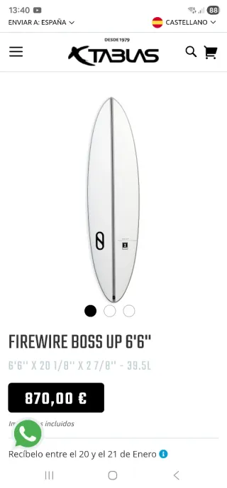 Tabla Surf Firewire Boss Up 6'6