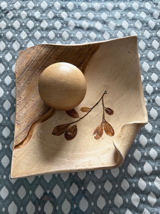 Centro de Mesa Cerámica y Madera