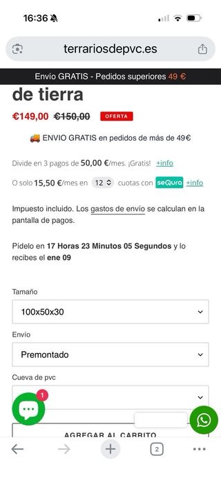 Terrario tortugas de pvc