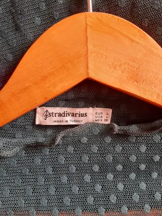 Blusa verde petróleo transparente