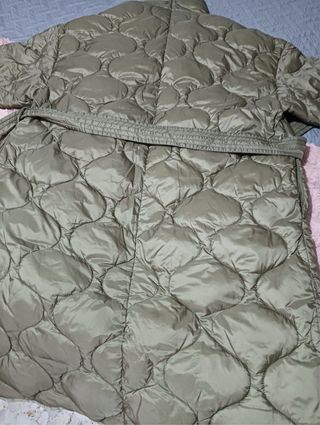 Abrigo acolchado largo Mango verde