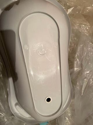 Bañera bebé con soporte azul