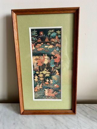 Pareja de cuadros antiguos arte clásico