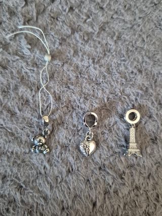 Pandora Charms Colgantes Oso, Corazón, Torre Eiffe