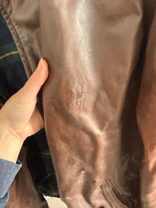 Chaqueta Piel Polo Ralph Lauren Marrón