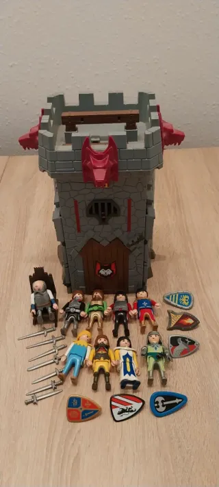 Playmobil,lote,castillo,maletin,medieval,caballero