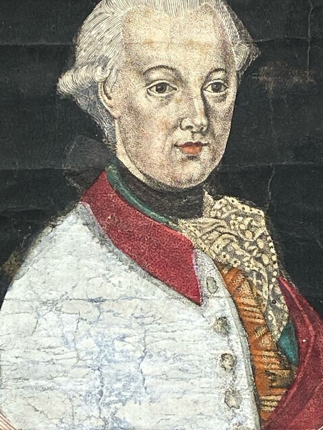 Grabado antiguo coloreado s. XVIII