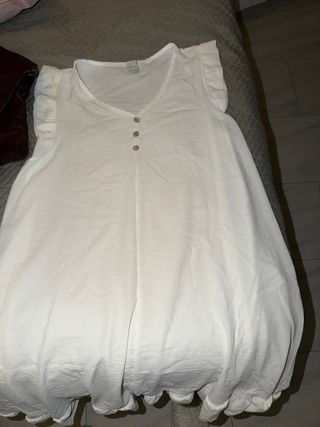 Vestido blanco mujer talla única