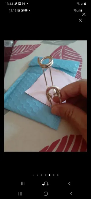 Pulsera plata forma imperdible